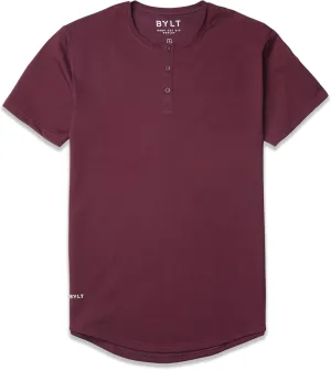 Drop-Cut Henley Shirts for Men, 3-Button Closure, Short Sleeve, Casual T-Shirt, Soft & Breathable, Wrinkle Resistant