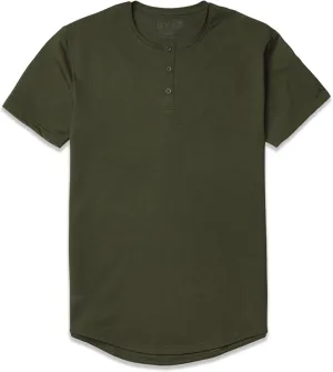 Drop-Cut Henley Shirts for Men, 3-Button Closure, Short Sleeve, Casual T-Shirt, Soft & Breathable, Wrinkle Resistant