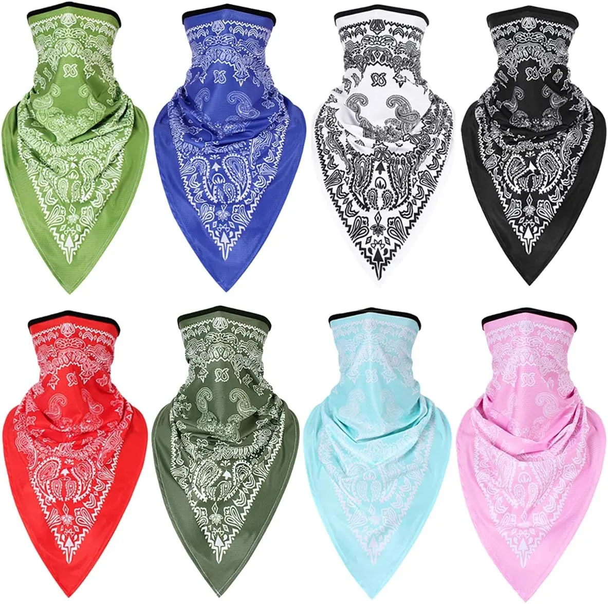 ECYC Summer Breathable Bandana Headwear Half Face Guard Neck Gaiter Scarf Mask