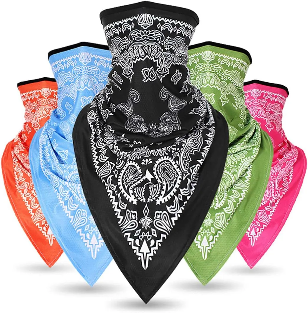 ECYC Summer Breathable Bandana Headwear Half Face Guard Neck Gaiter Scarf Mask