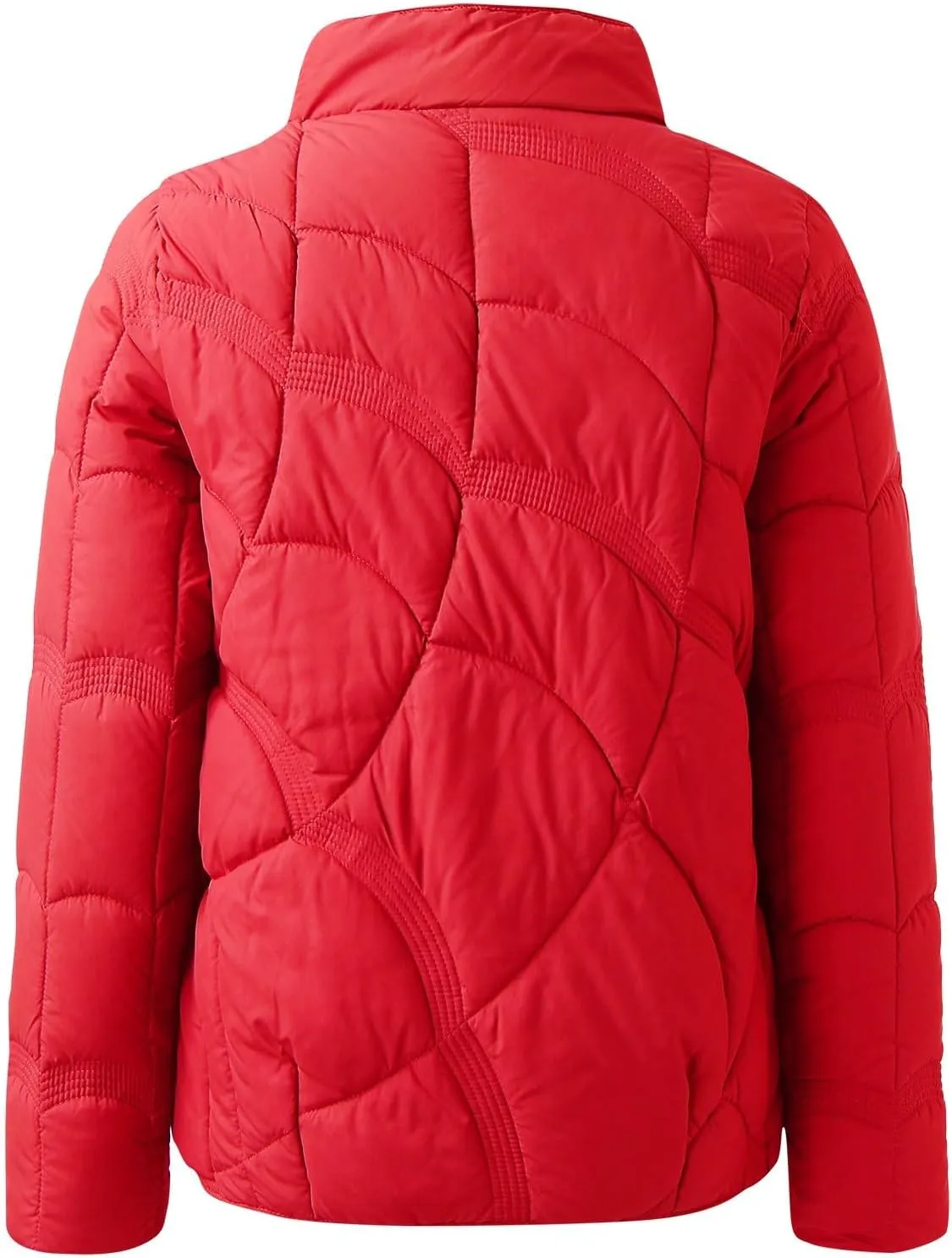 Fashion Solid Winter Button Padded Jacket for Womens Casual Loose Insulated Padded Coat Long Sleeve Pockets Overcoat