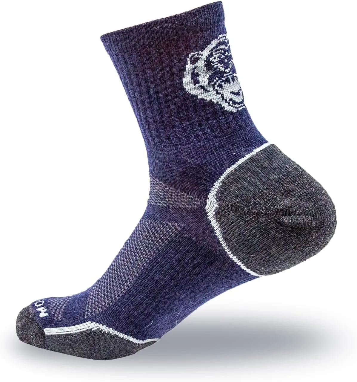 Fish Monkey SM225 Wool Lightweight Mini Crew Ventilated Outdoor Active Fishing With Arch And Ankle Compression Socks