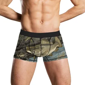 Fishing Men's Boxer Briefs Breathable Underwear Comfortsoft Moisture-Wicking Trunks Underwear Underpants