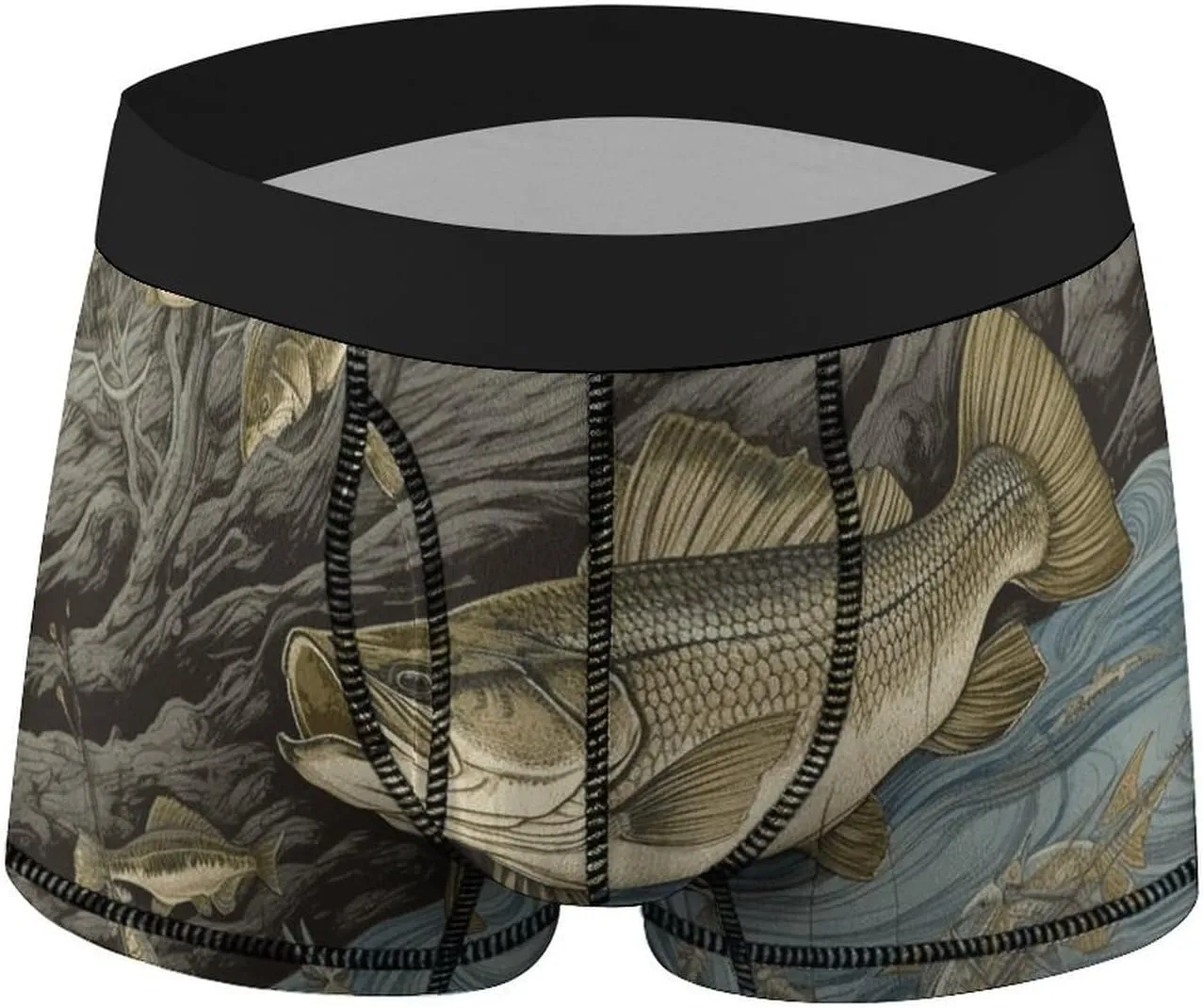 Fishing Men's Boxer Briefs Breathable Underwear Comfortsoft Moisture-Wicking Trunks Underwear Underpants