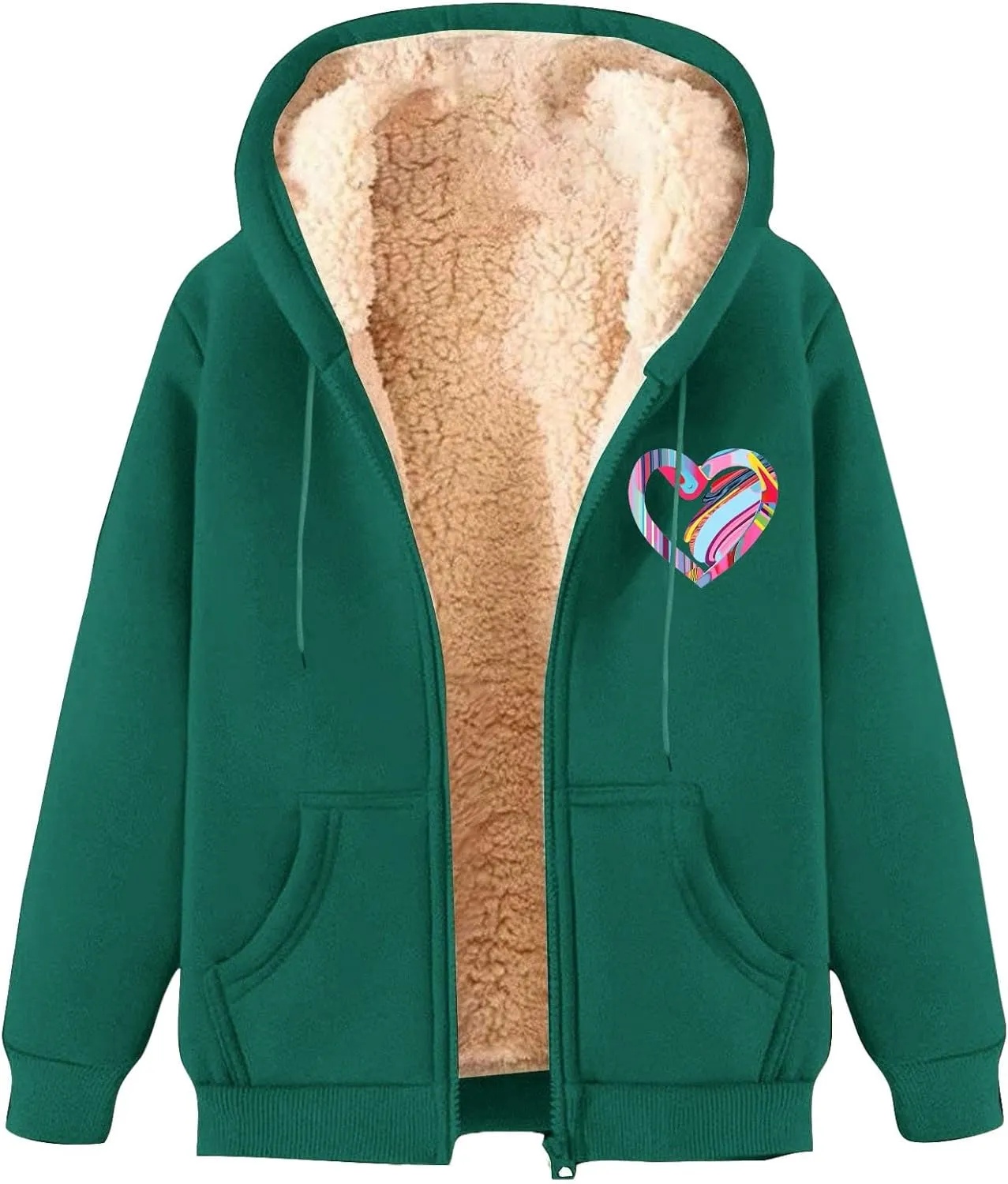 Fleece Hoodie for Men Warm Full Zip Sherpa Lined Warm Sweatshirts Jacket Athletic Hoodies Coats Winter Jacket