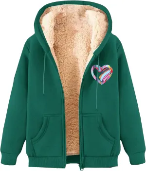 Fleece Hoodie for Men Warm Full Zip Sherpa Lined Warm Sweatshirts Jacket Athletic Hoodies Coats Winter Jacket