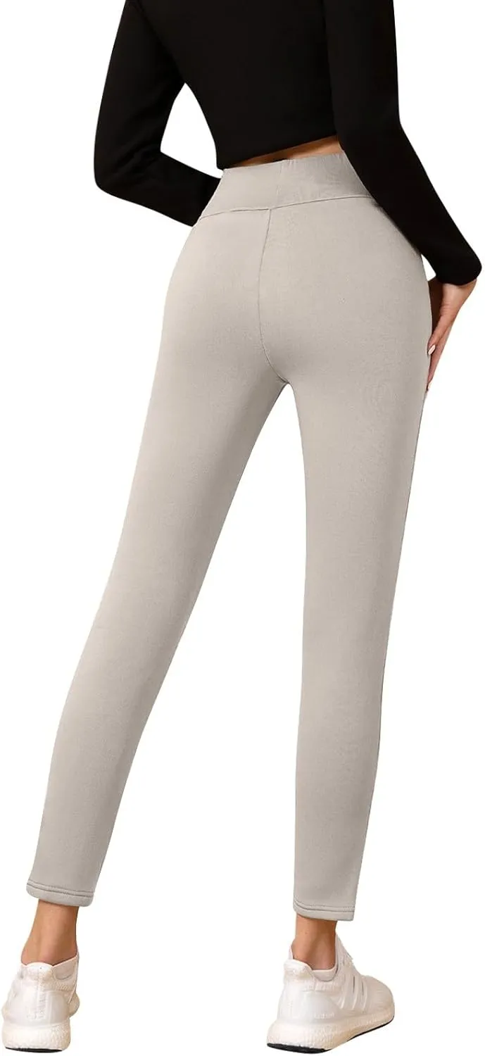 Fleece Lined Leggings Women Sweatpants Women Thermal Winter Pants for Women Fleece Joggers for Women Thermal Clothes