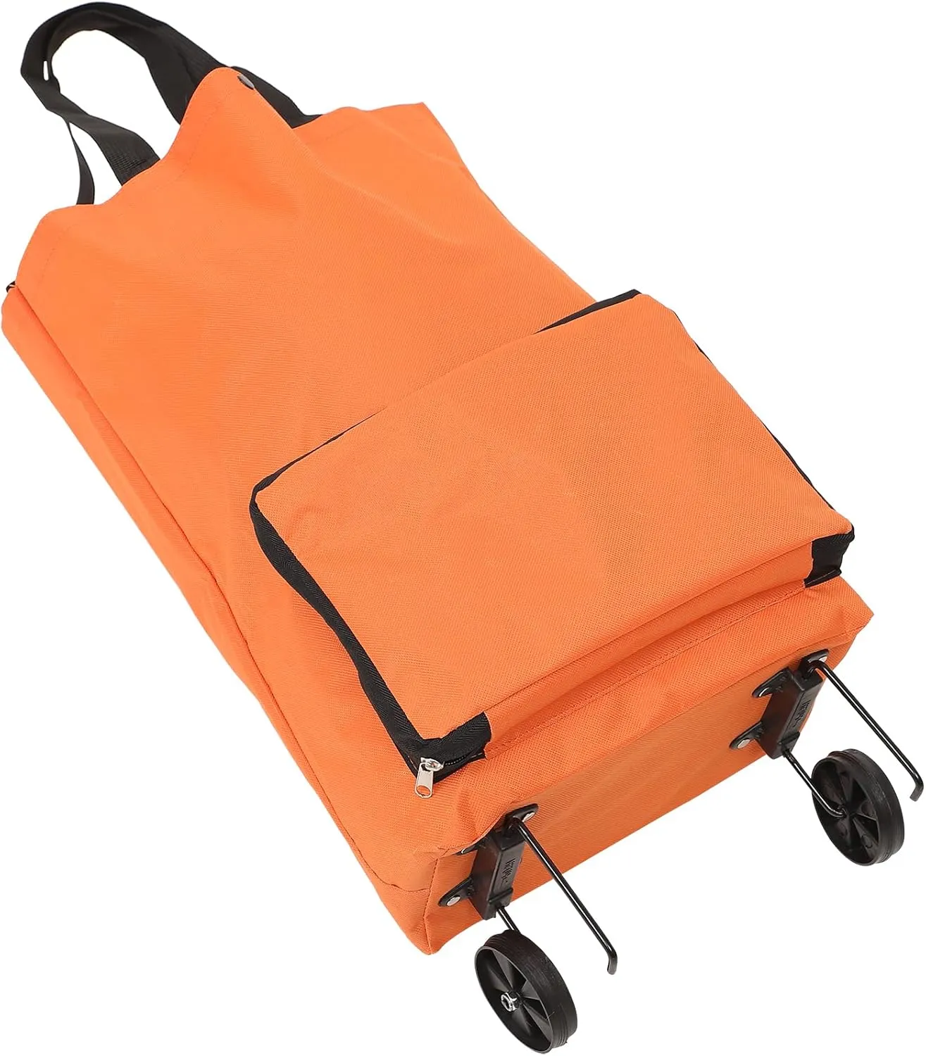 FOMIYES Collapsible Trolley Bag Folding Shopping Bag with Wheels Foldable Shopping Cart Utility Cart Crate