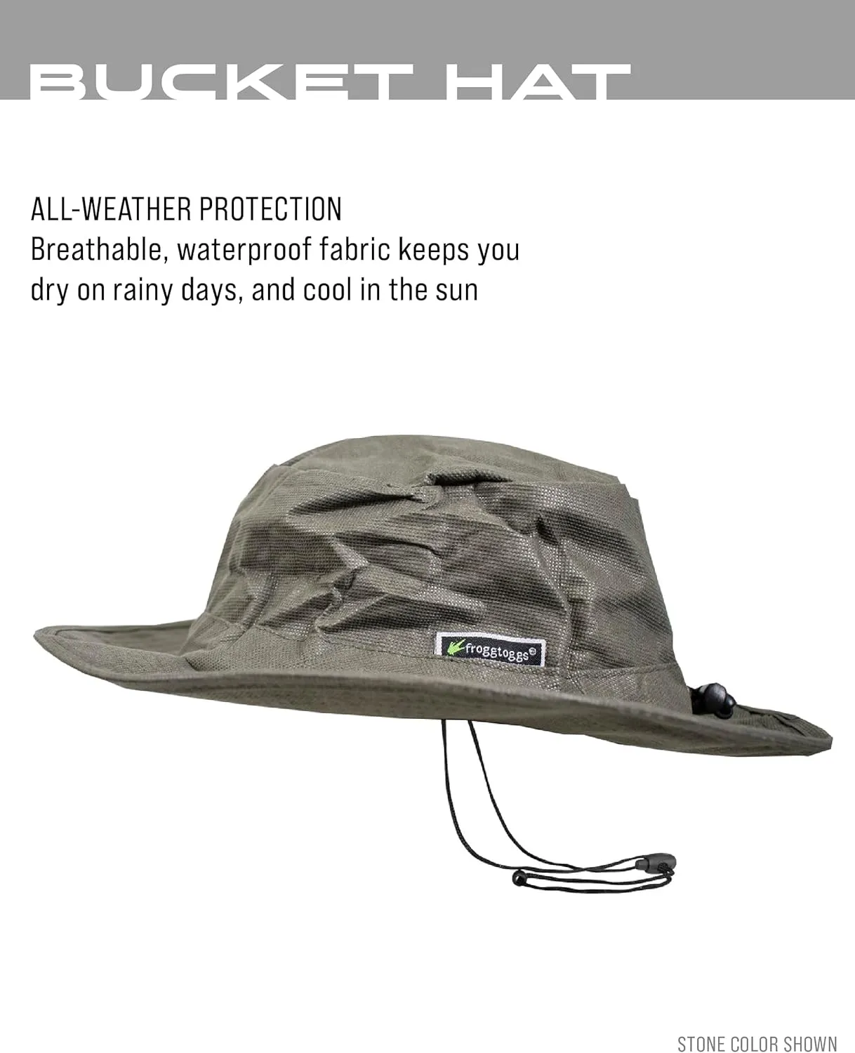FROGG TOGGS Bucket Hat, Waterproof, Breathable, Sun Protection