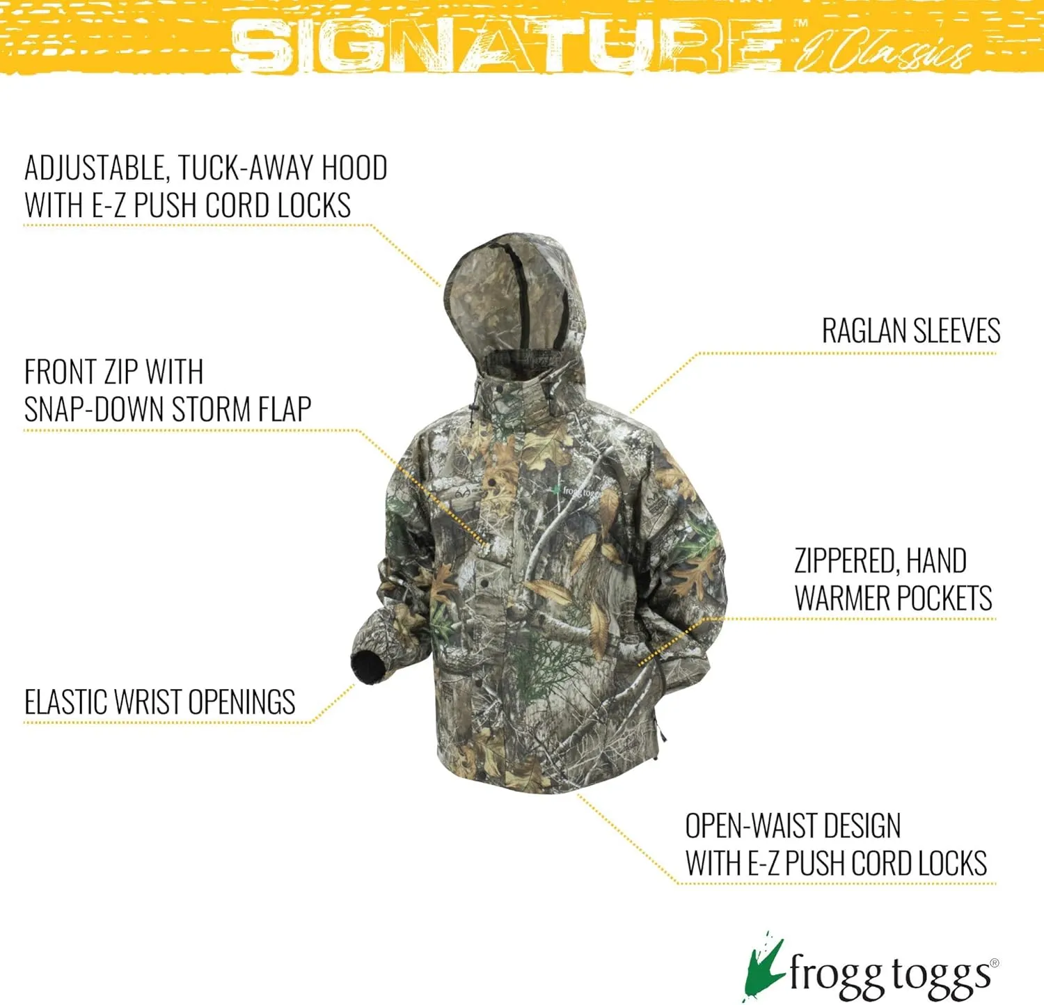FROGG TOGGS Men's Classic Pro Action Waterproof Breathable Rain Jacket
