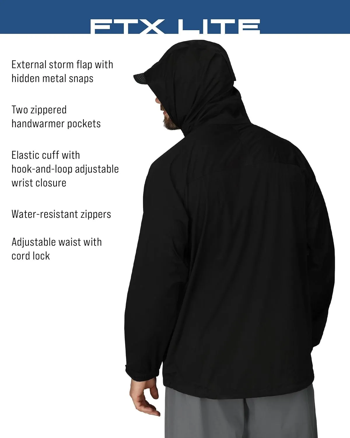 FROGG TOGGS Mens FTX Lite Rain Jacket  3-Layer Waterproof, Breathable, Stretch Comfort