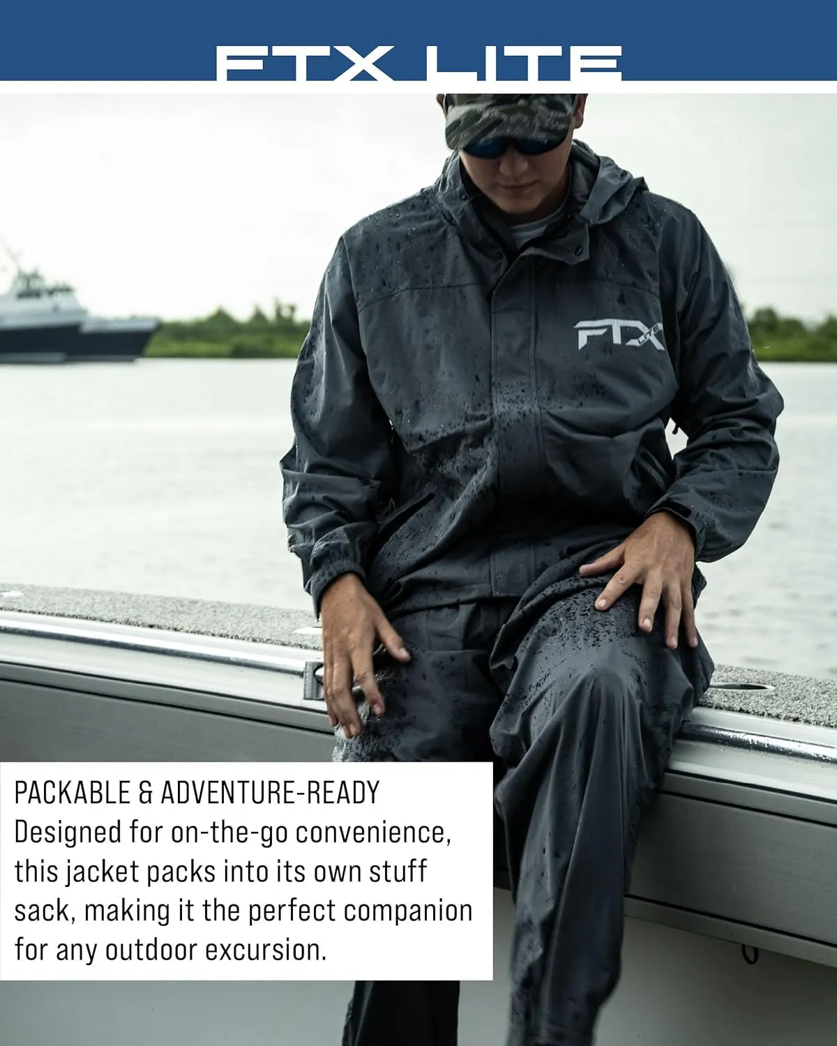 FROGG TOGGS Mens FTX Lite Rain Jacket  3-Layer Waterproof, Breathable, Stretch Comfort
