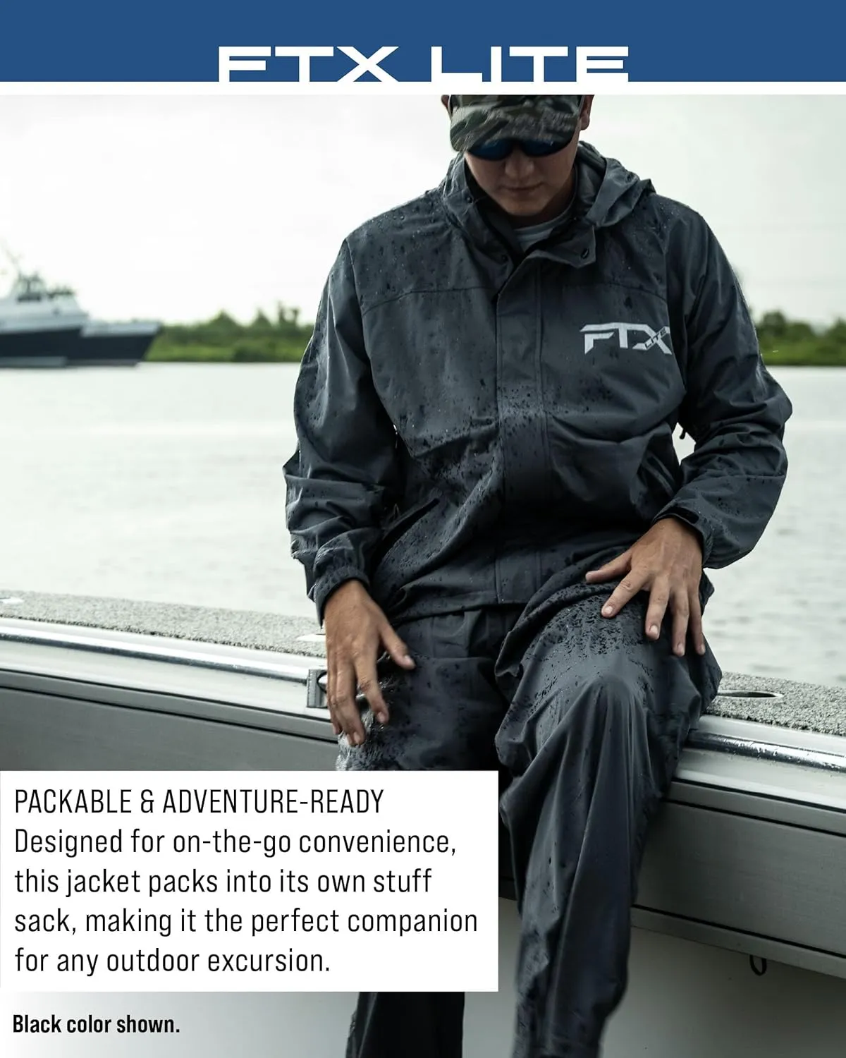 FROGG TOGGS Mens FTX Lite Rain Jacket  3-Layer Waterproof, Breathable, Stretch Comfort