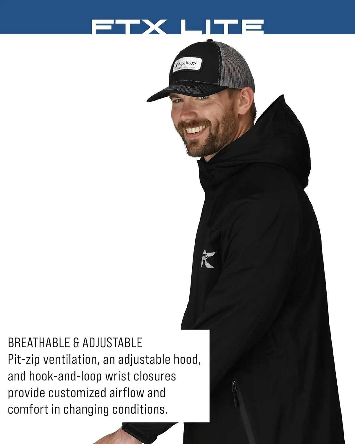 FROGG TOGGS Mens FTX Lite Rain Jacket  3-Layer Waterproof, Breathable, Stretch Comfort
