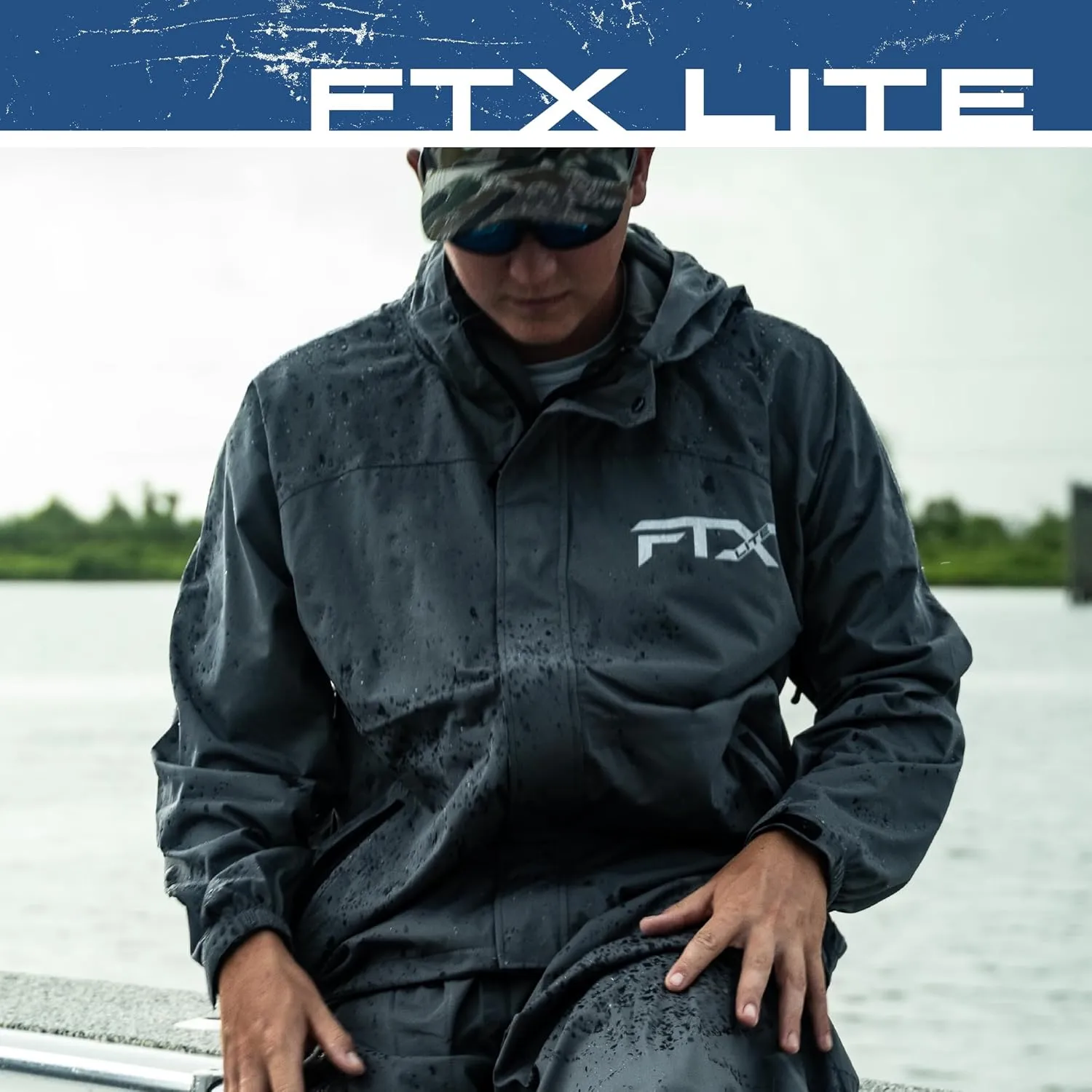 FROGG TOGGS Mens FTX Lite Rain Jacket  3-Layer Waterproof, Breathable, Stretch Comfort