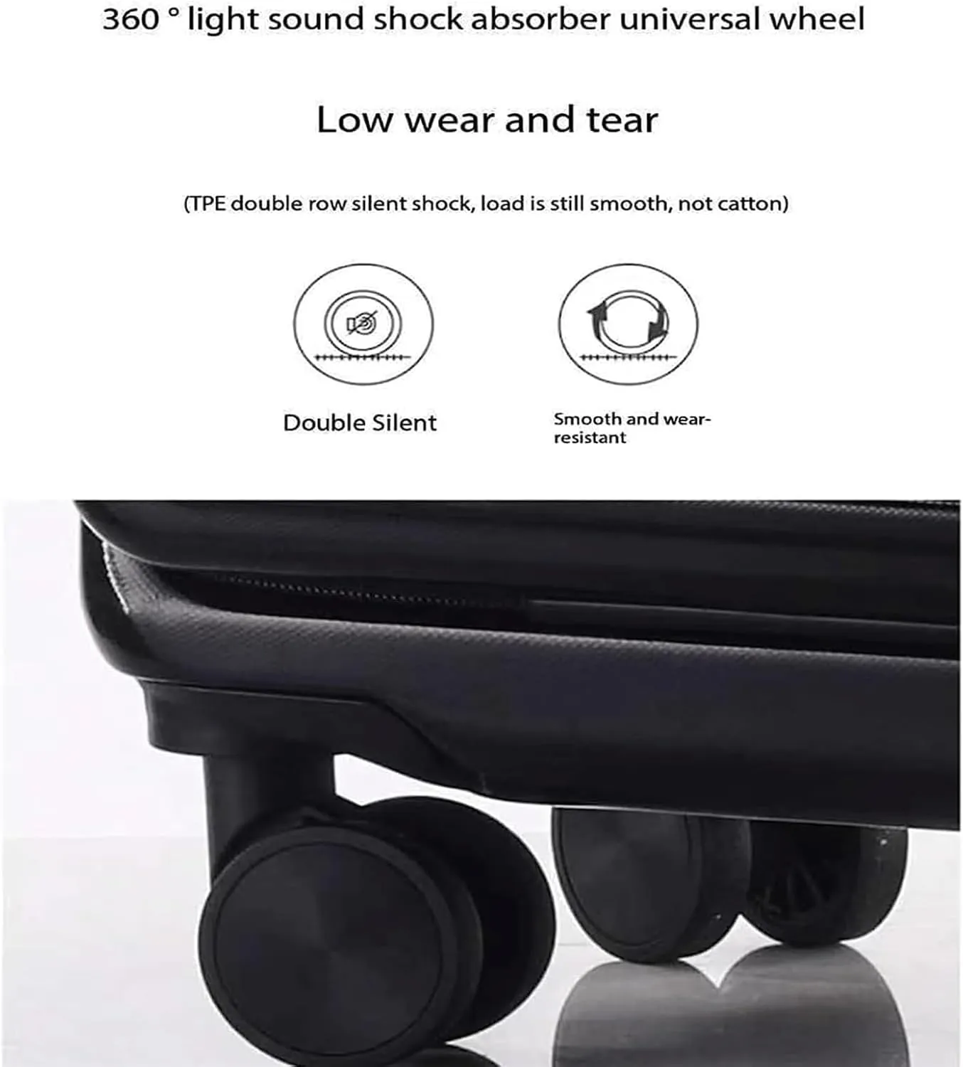Front Cover Full Open Suitcase Carry-On 18/20-Inch Luggage 360 Light-Sound Shock-Absorbing Universal Wheel Travel Trolley Case