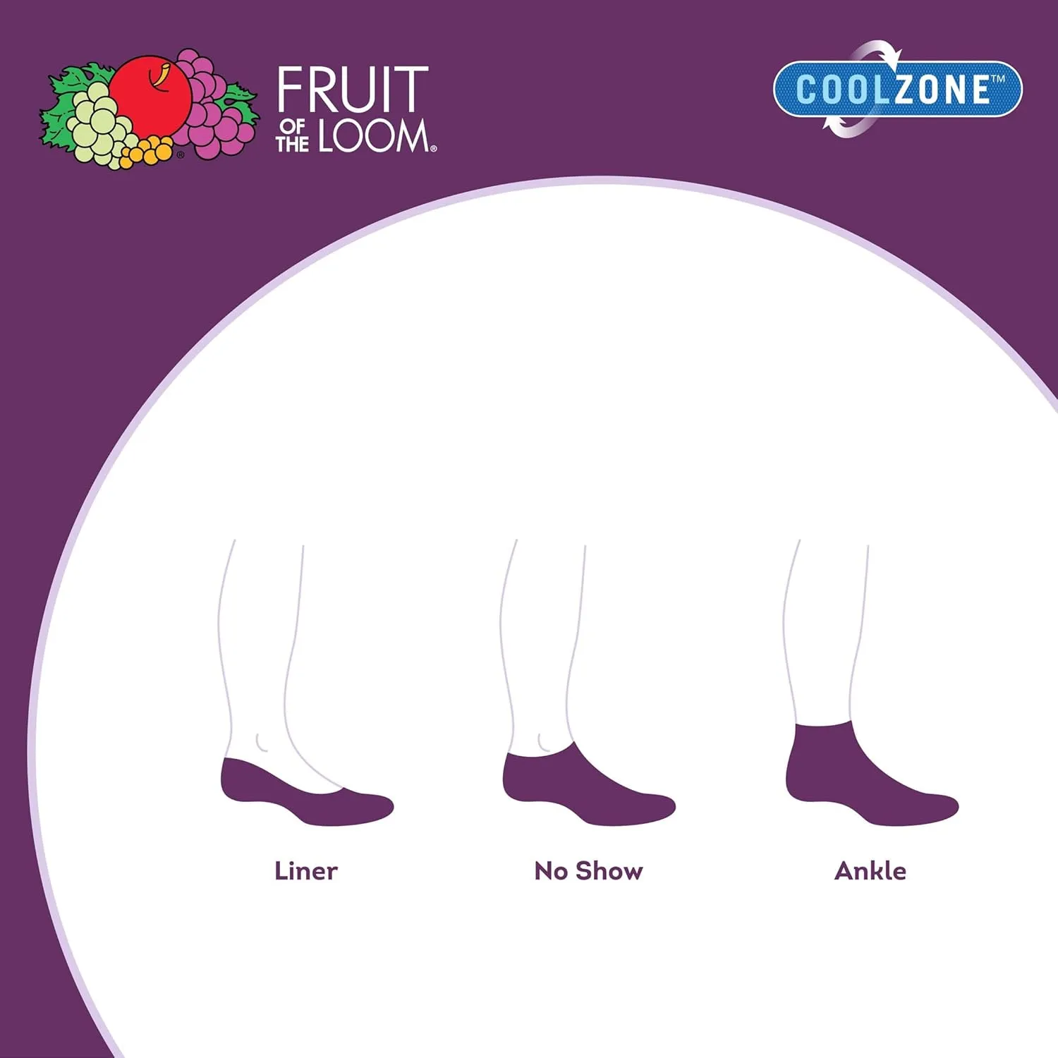 Fruit of the Loom Women's Coolzone Active Lightweight Cotton Socks