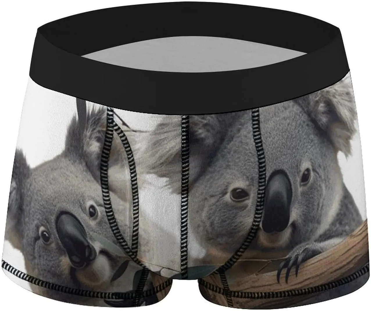 Funny Koalas Men's Boxer Briefs Breathable Underwear Comfortsoft Moisture-Wicking Trunks Underwear