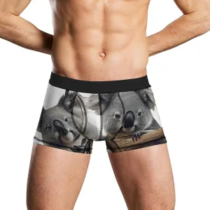 Funny Koalas Men's Boxer Briefs Breathable Underwear Comfortsoft Moisture-Wicking Trunks Underwear