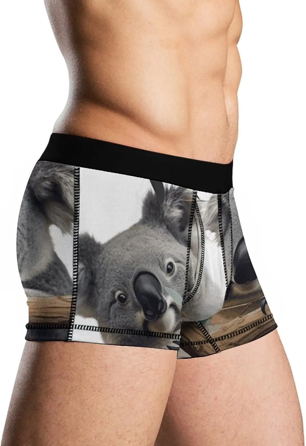 Funny Koalas Men's Boxer Briefs Breathable Underwear Comfortsoft Moisture-Wicking Trunks Underwear