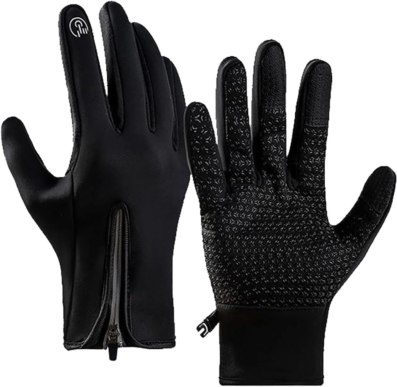 Gloves For Women Winter Gloves Women Men Cold Weather Ski Warm Thermal Snow Gloves Driving Hiking Cycling Insulated (Black, One Size)