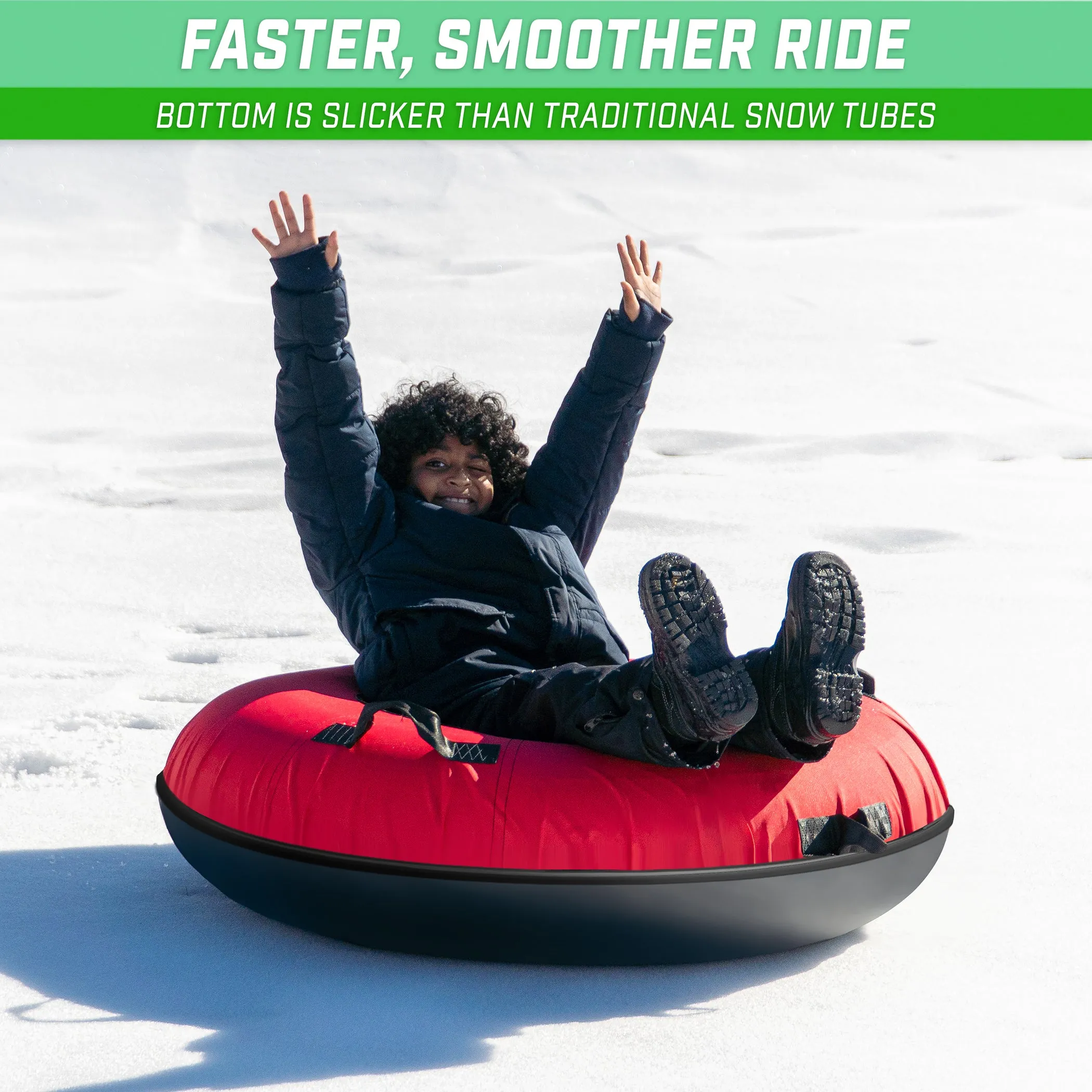 GoSports 40" Hard Bottom Snow Tube - Red