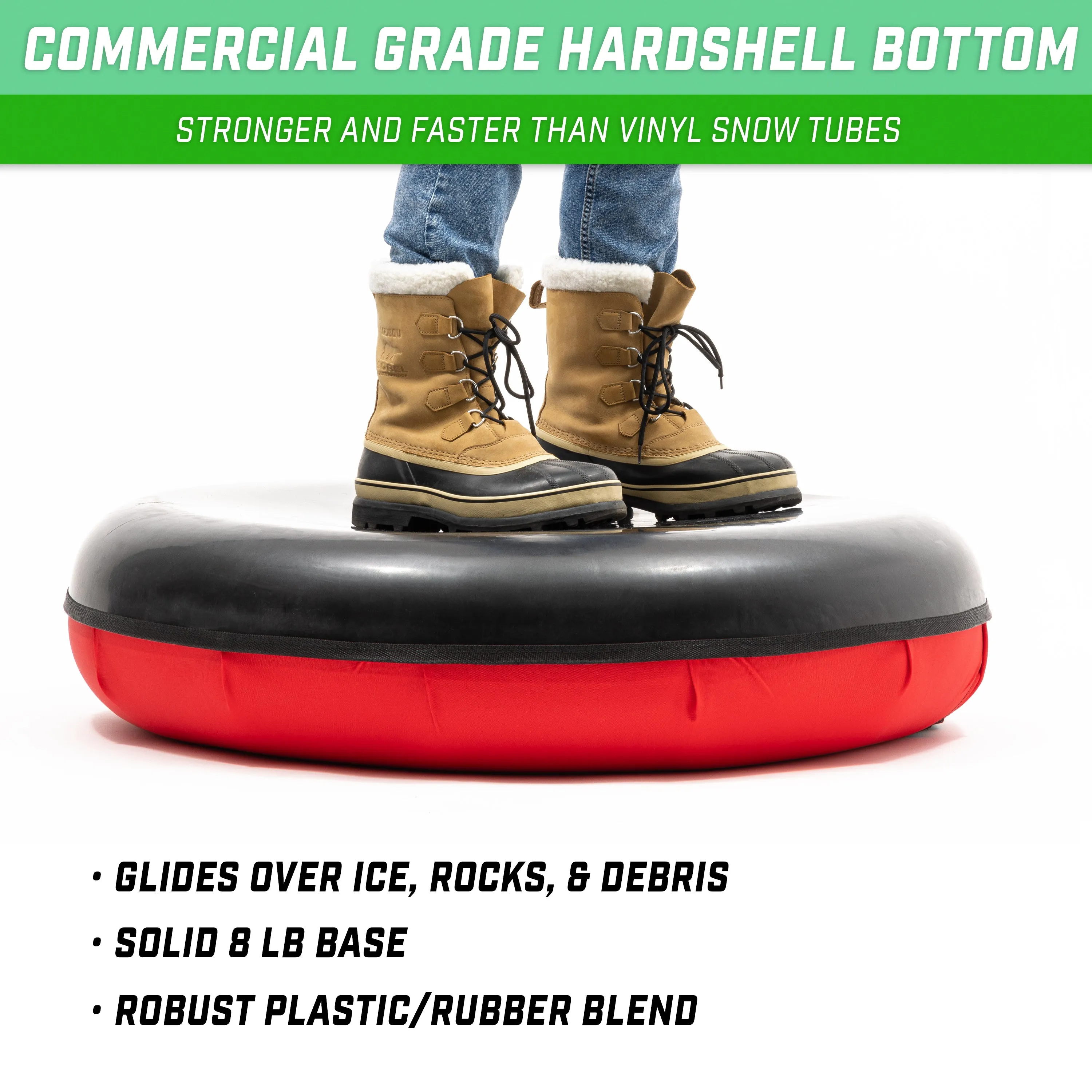 GoSports 40" Hard Bottom Snow Tube - Red