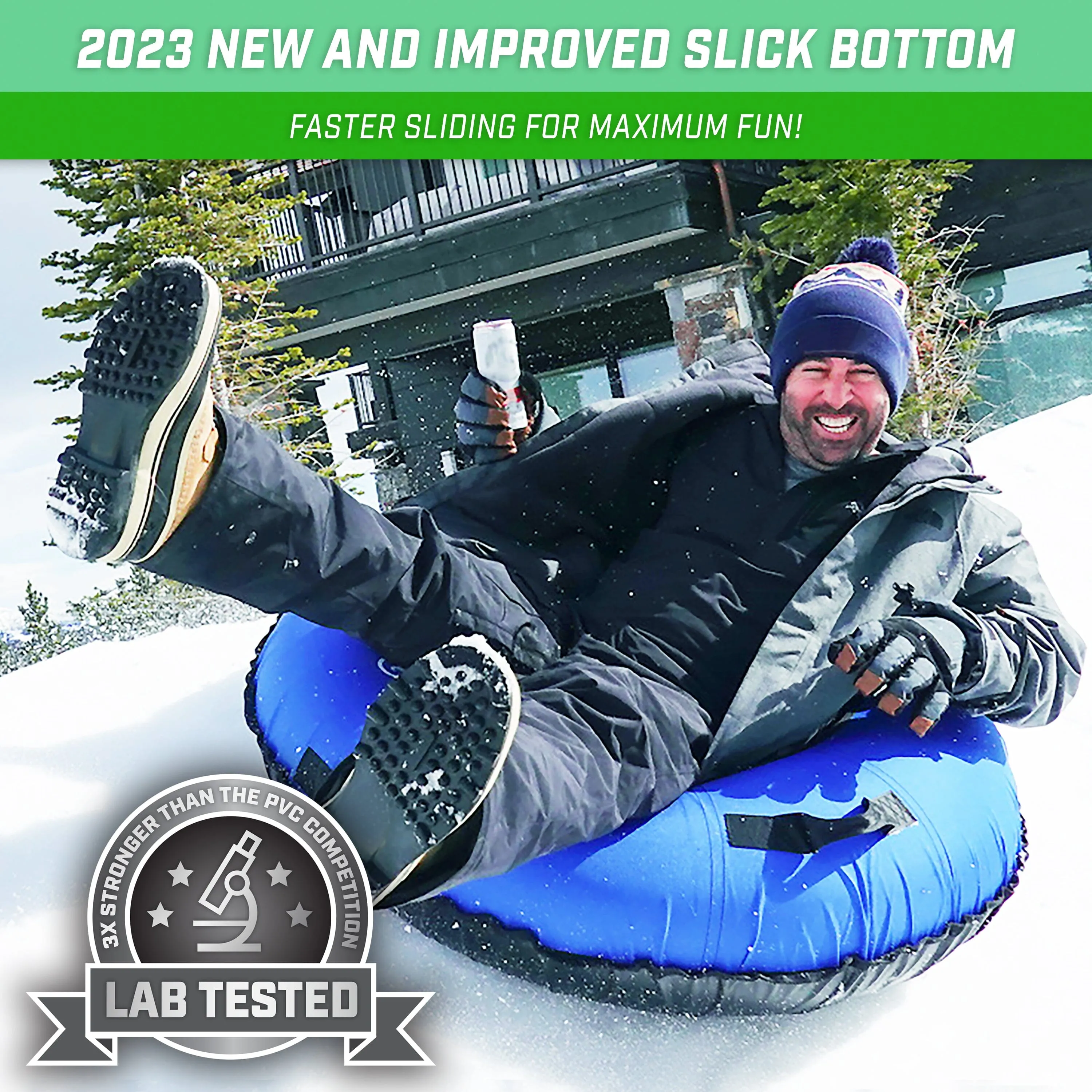GoSports 44 Inch Heavy-Duty Winter Snow Tube - Blue