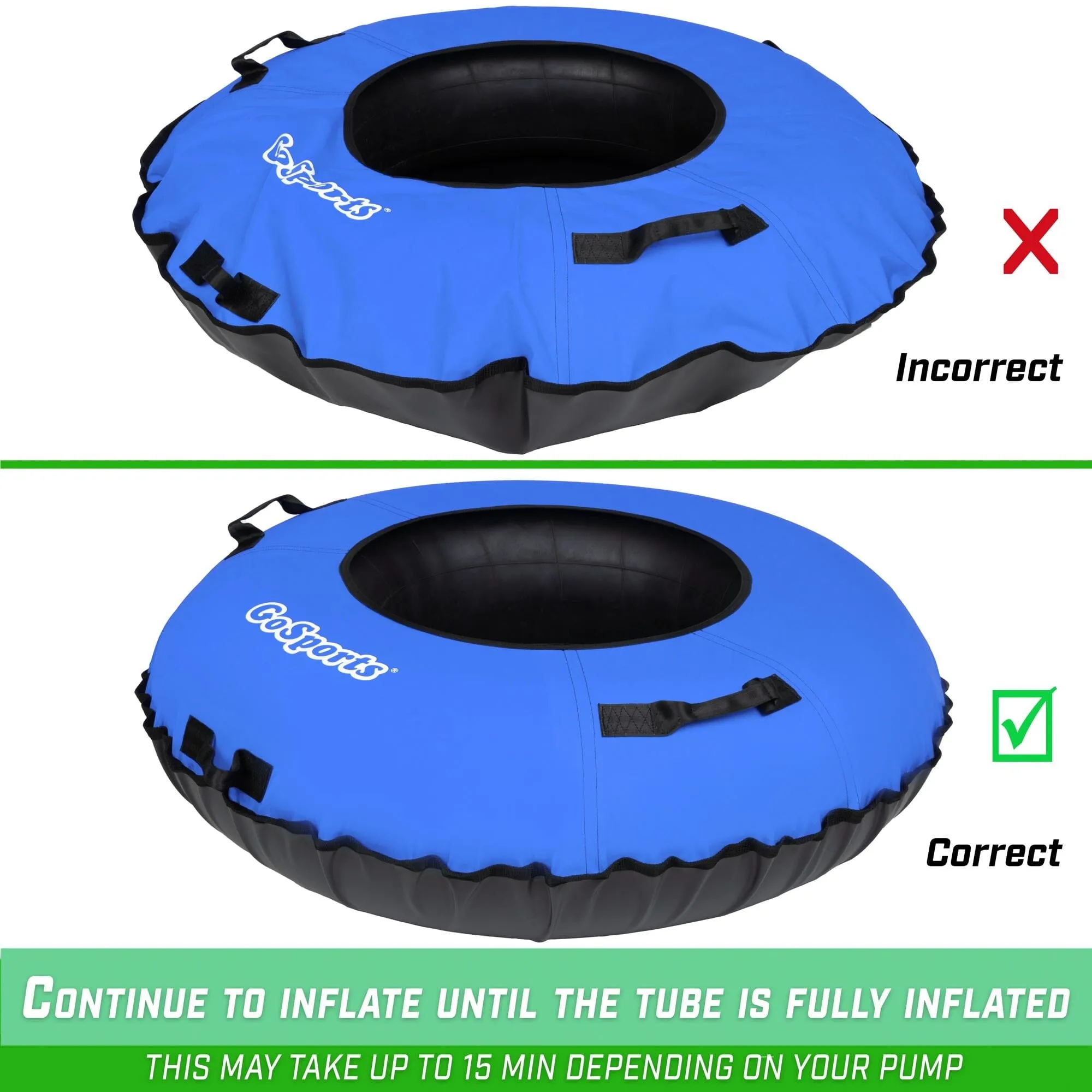 GoSports 44 Inch Heavy-Duty Winter Snow Tube - Blue