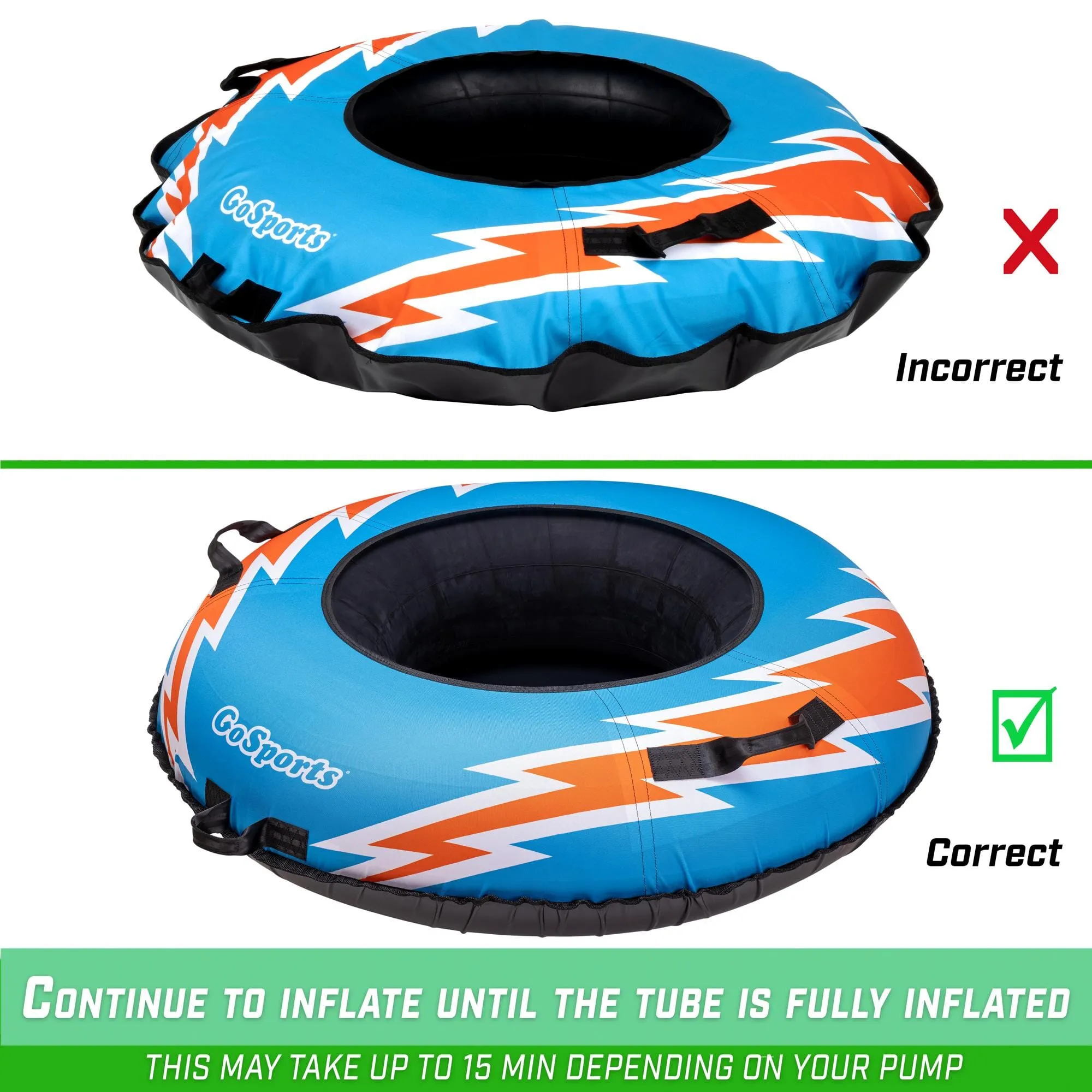GoSports 44 Inch Heavy-Duty Winter Snow Tube - Retro