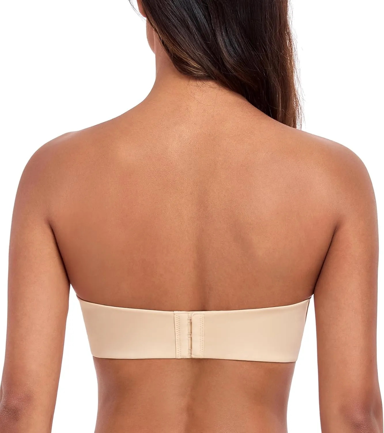 HACI Push Up Strapless Bra for Women Anti-Slip Padded Wireless Stay Put