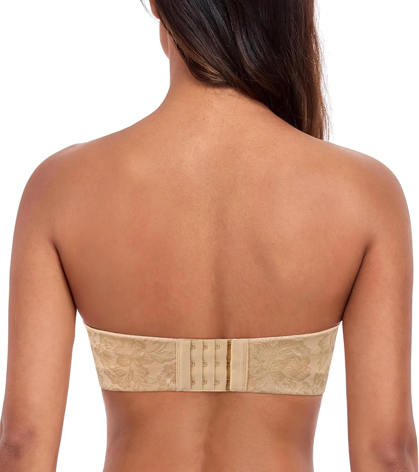 HACI Push Up Strapless Bra for Women Anti-Slip Padded Wireless Stay Put