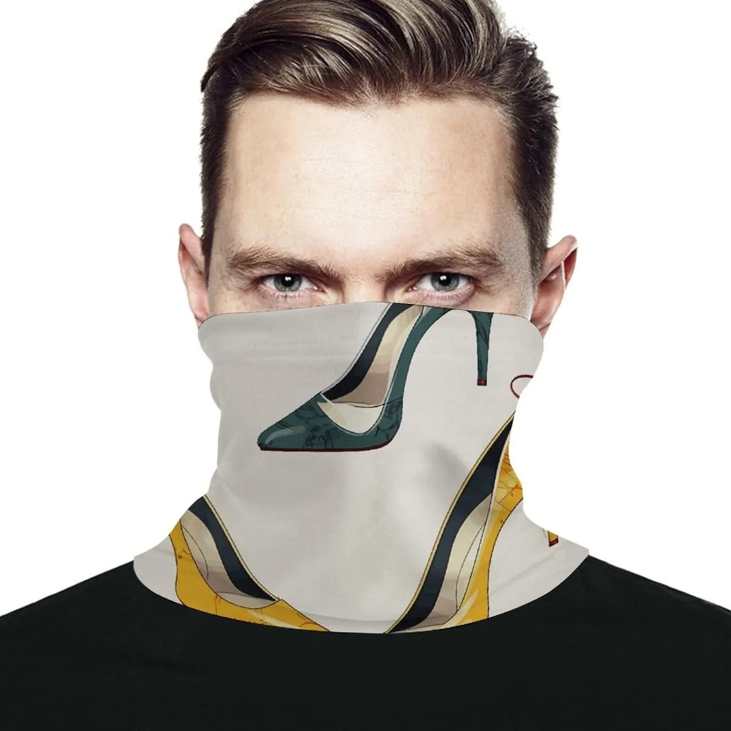 High Heel Shoes Face Mask for Cold Weather Neck Gaiter Scarf Windproof Bandana for Men Women Elastic Balaclava Headbands for Motorcycle Cycling Riding Skiing Party