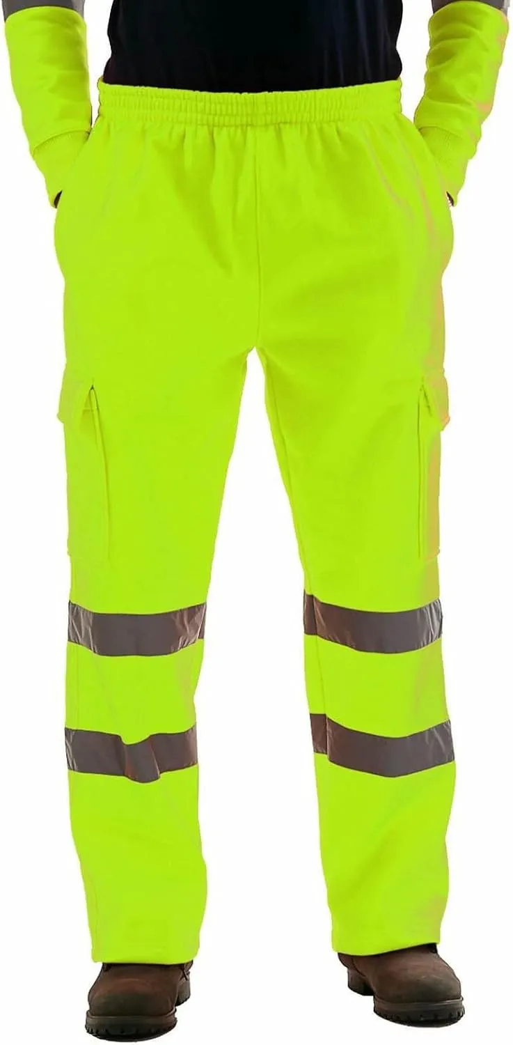 High Visibility Rain Jacket Waterproof for Men Class 3 Hi Vis Safety Rain Suit Jacket and Pant Windproof Reflective Hood Suit