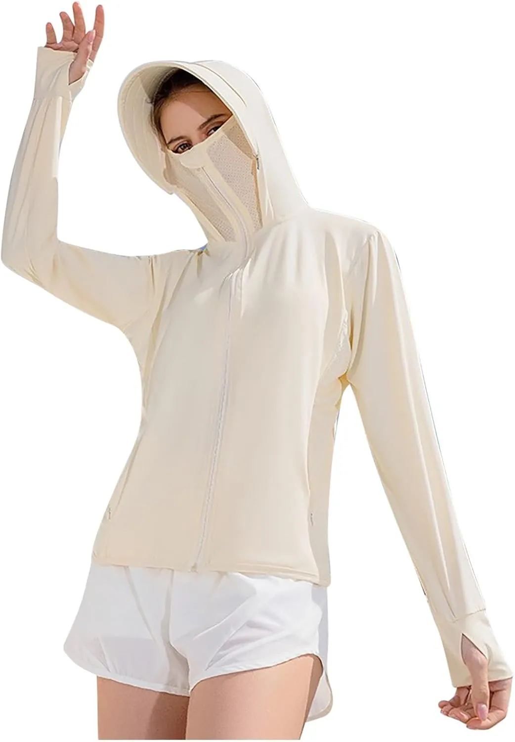 Hooded Shirt for Women Summer Sun Protection Cooling Long Sleeve Lightweight Hiking Camping Outdoor Clothing 2025