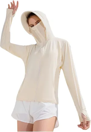 Hooded Shirt for Women Summer Sun Protection Cooling Long Sleeve Lightweight Hiking Camping Outdoor Clothing 2025