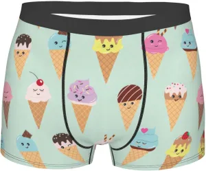 Ice Cream Cones Boxer Briefs, Moisture Wicking & Breathable,Underwear for Men