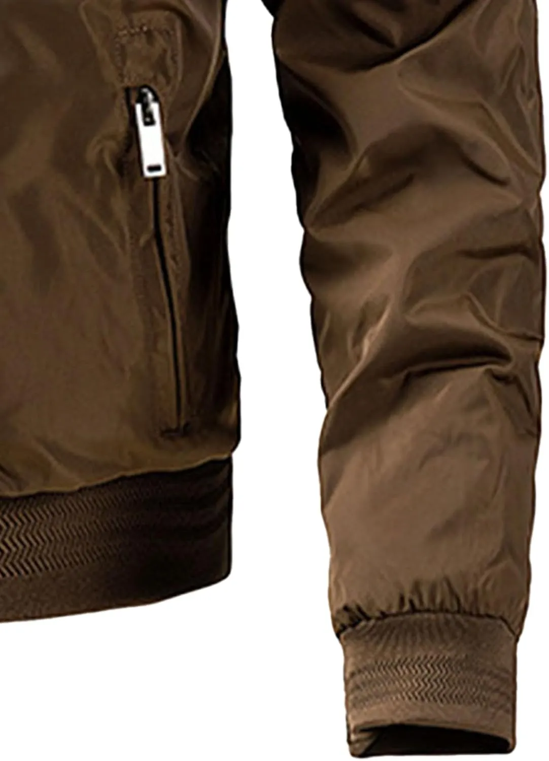 JEsilunmaMY Men's Outdoor Cotton Bomber Jacket Full Zip Windproof Windbreaker Military Jackets Warm Winter Padded Coats