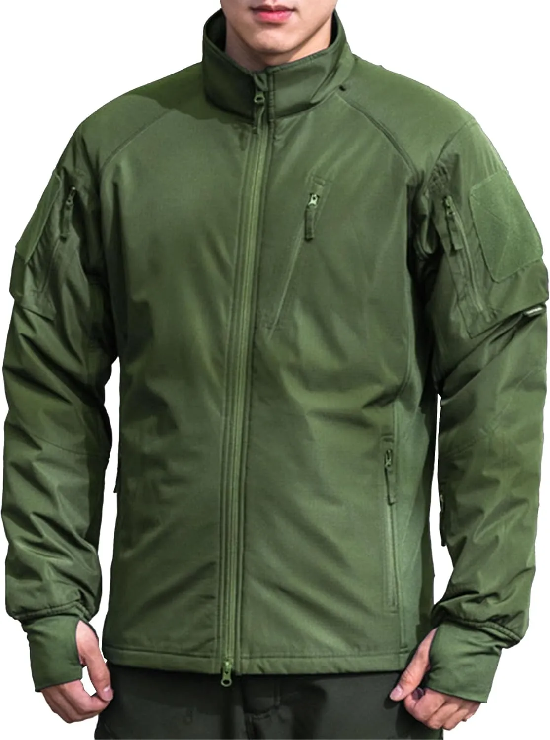 JEsilunmaMY Mens Stand Colllar Outdoor Hiking Jacket Lightweight Raincoat Waterproof Rain Coat Windproof Mountain Windbreaker