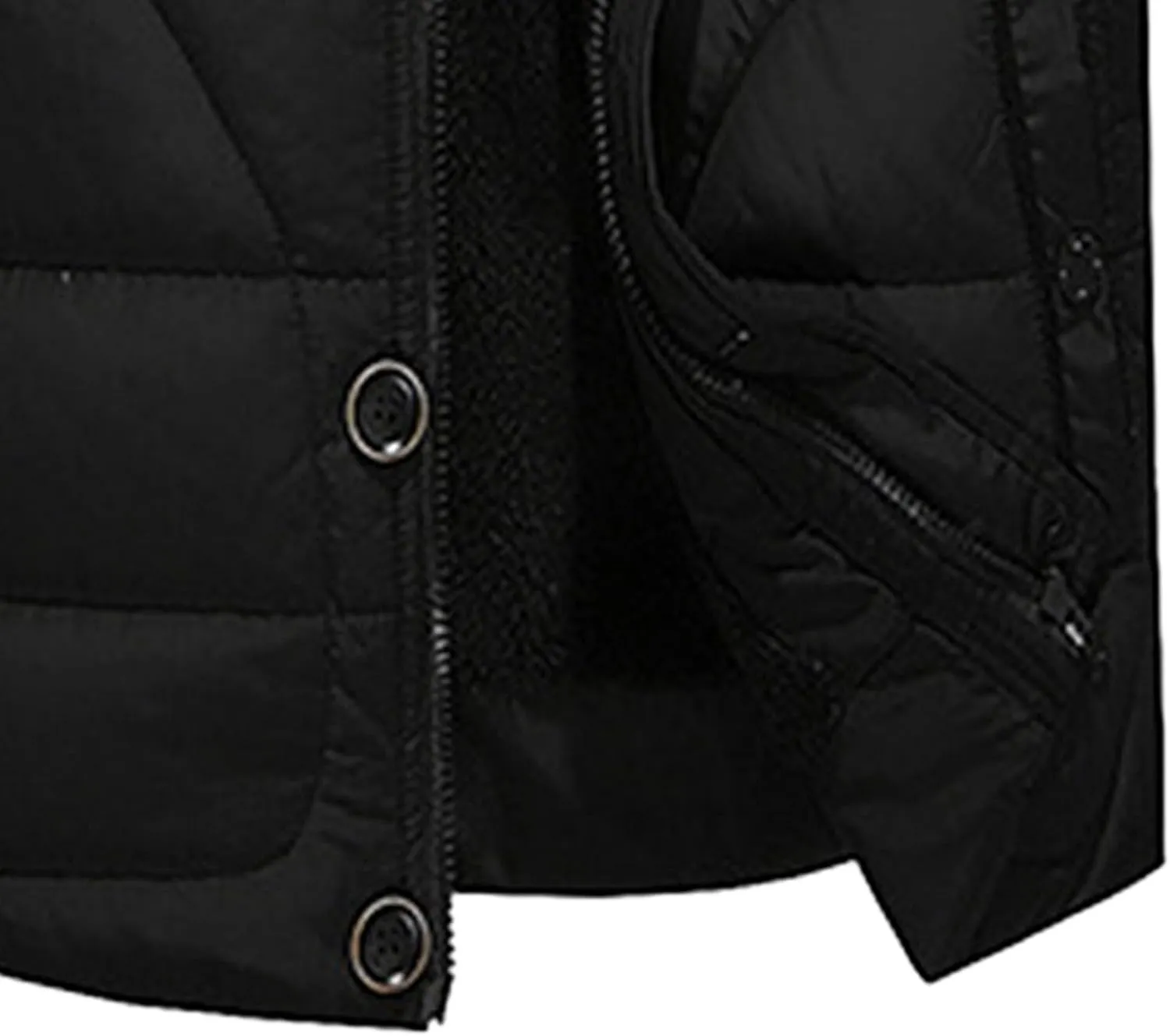 JEsilunmaMY Men's Winter Coats with Detachable Fur Hood Fleece Lined Parka Casual Puffer Jacket Thicken Windproof Down Coat