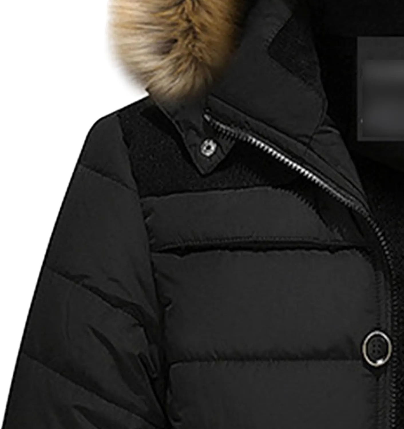 JEsilunmaMY Men's Winter Coats with Detachable Fur Hood Fleece Lined Parka Casual Puffer Jacket Thicken Windproof Down Coat