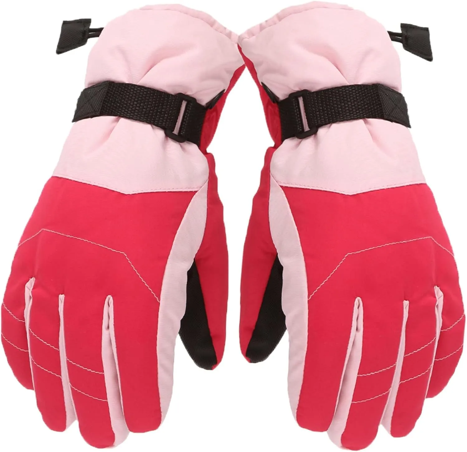 Kids Ski Gloves, Fashion aterproof Winter Snow Gloves Touchscreen Warm Snowboard Skiing Insulated Cycling Gloves