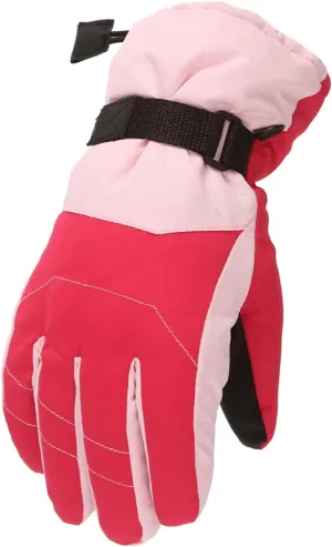 Kids Ski Gloves, Fashion aterproof Winter Snow Gloves Touchscreen Warm Snowboard Skiing Insulated Cycling Gloves