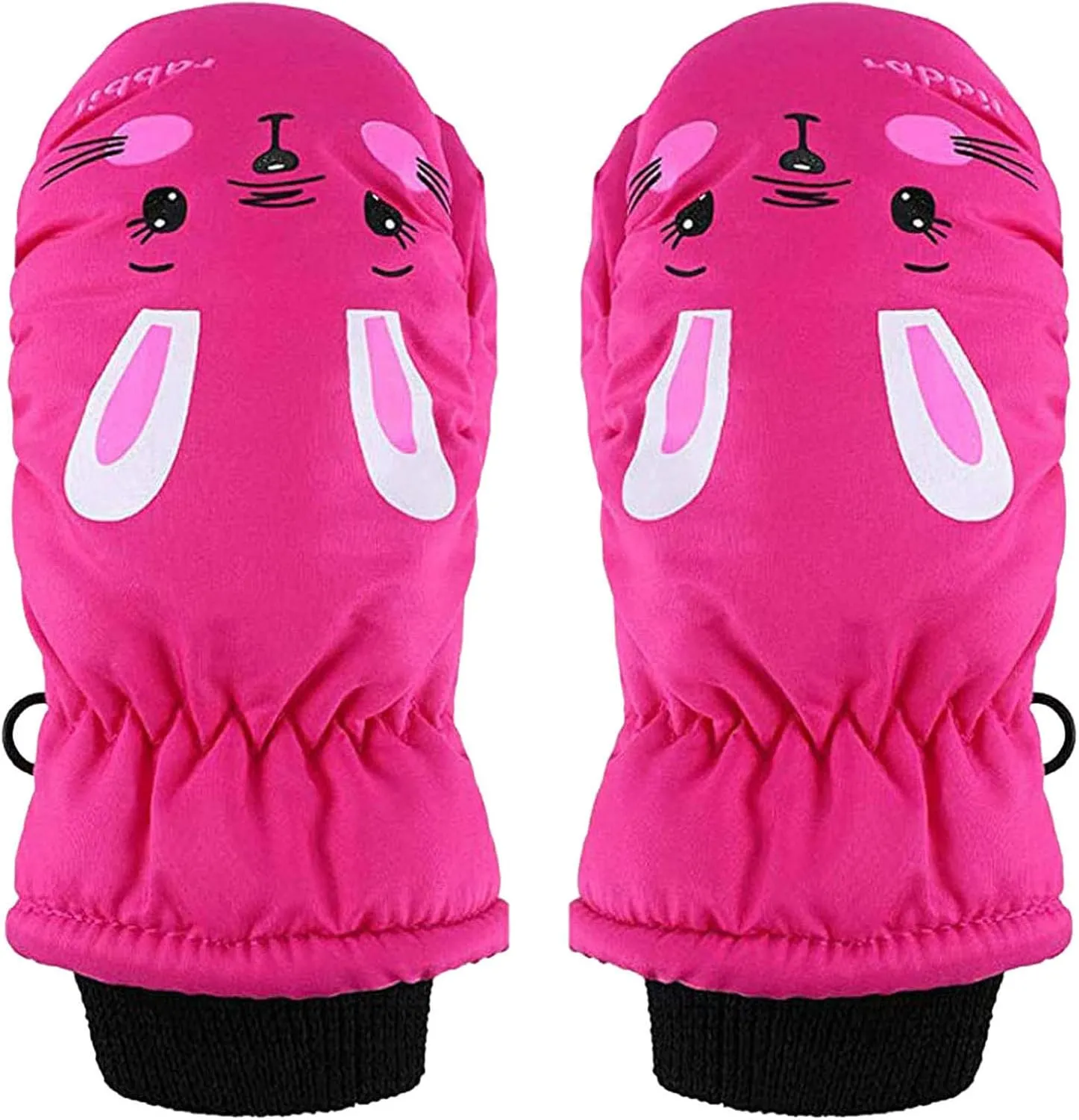 Kids Winter Gloves, Snow aterproof Ski Cold Weather Insulated Outdoor Snowboard Gloves for Boys Girls Youth (Hot Pink, One Size)