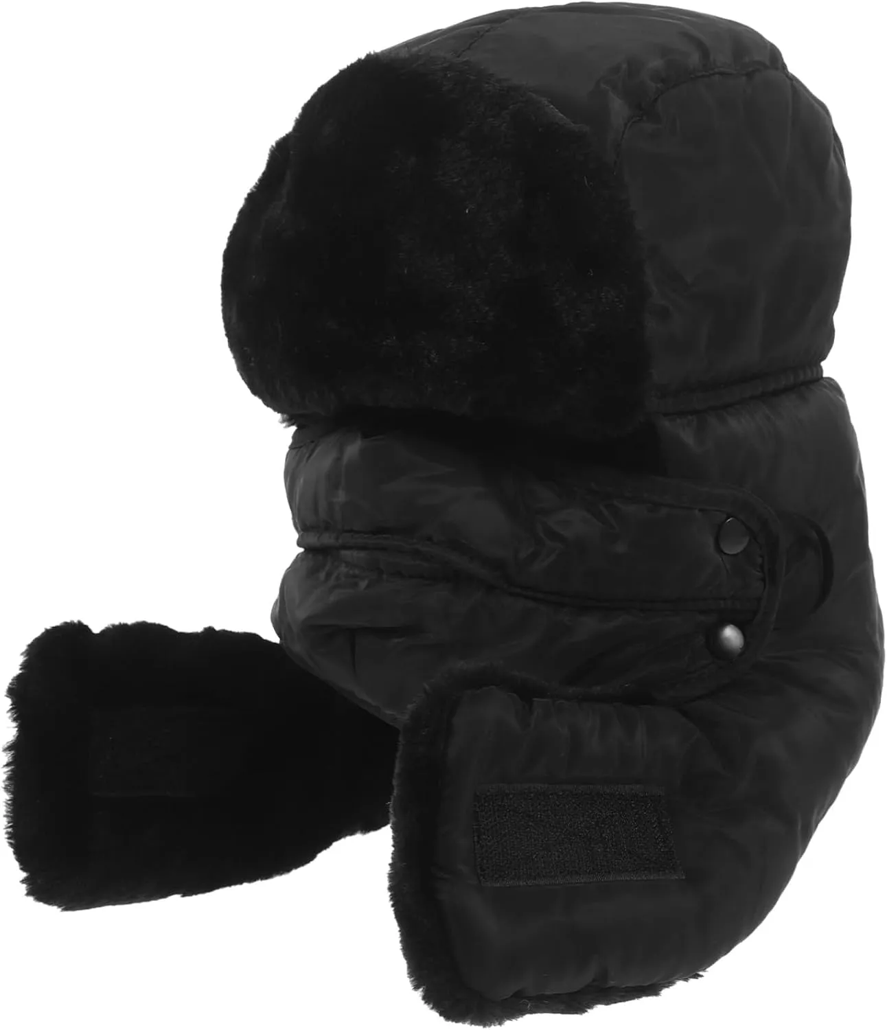 Kisangel Winter Warm Cap for Men and Women Windproof Cold Weather Hat with Lining for Skiing Cycling and Outdoor Activities Black