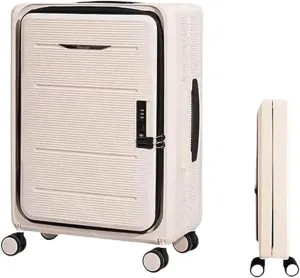 KYUSAR Carry On Luggages Suitcase Foldable Suitcases Adjustable Trolley Carry On Luggage Front Open Suitcase Luggage Suitcases (Color : C, Size : 20 in)