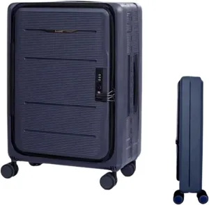 KYUSAR Carry On Luggages Suitcase Foldable Suitcases Adjustable Trolley Carry On Luggage Front Open Suitcase Universal Wheel Luggage Suitcases (Color : F, Size : 24 in)
