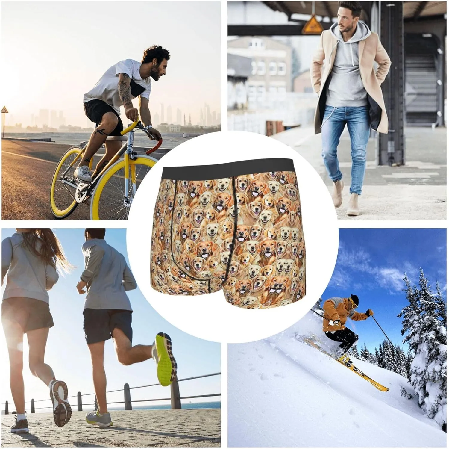 labrador retriever Dogs Boxer Briefs, Moisture Wicking & Breathable,Underwear for Men
