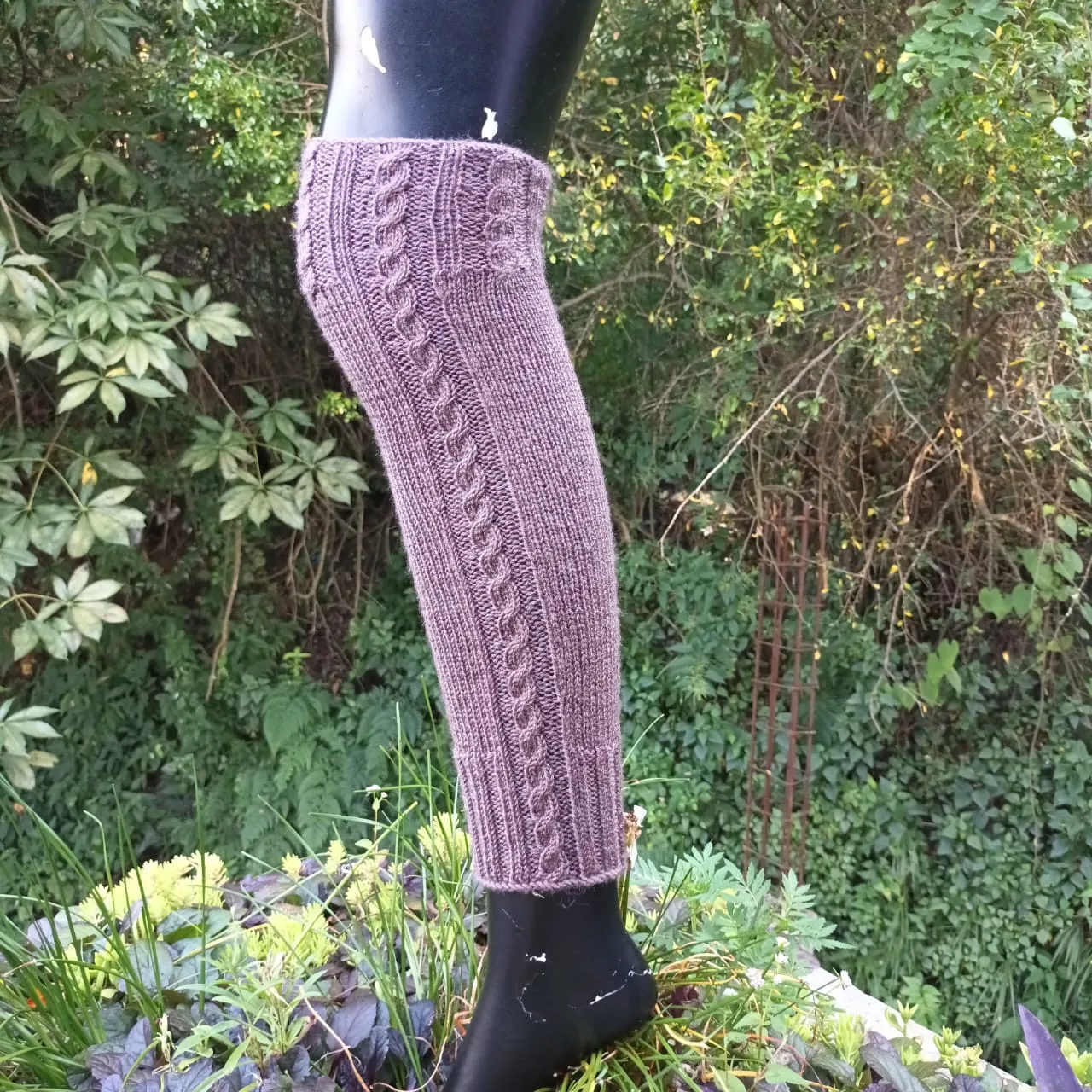 Lavender Leg Warmer for Women | Perfect For Winter | High Leg Thermal