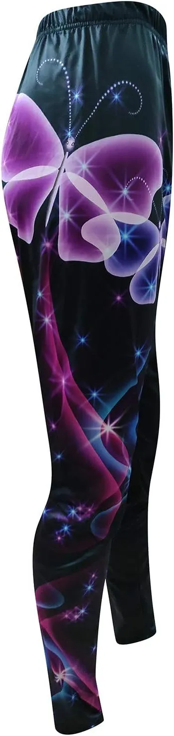 LCMTWX Fleece Lined Leggings Printed Pants Casual Elastic Slim Long Boot Women Pants Fleece Lined Leggings